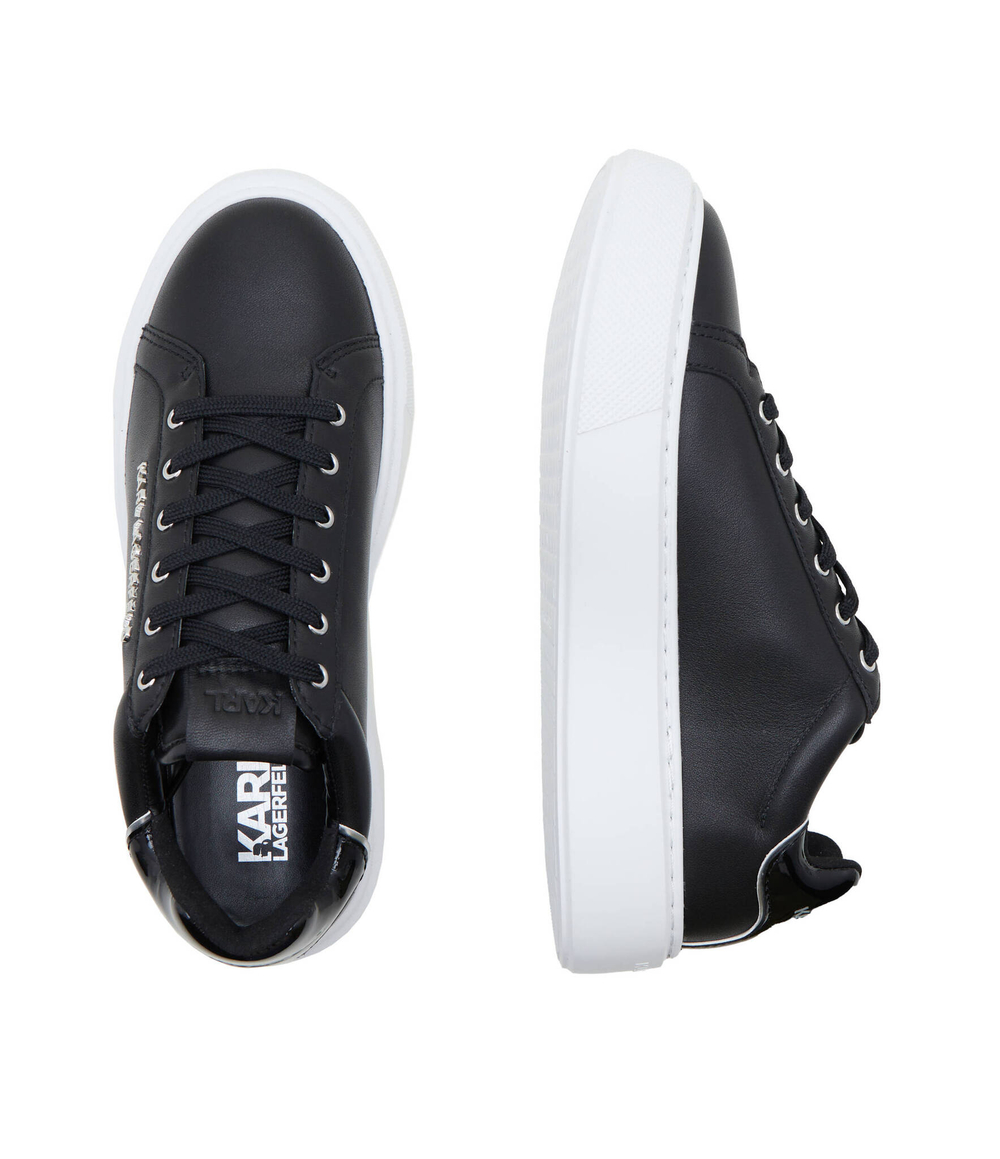 Кожаные кроссовки maxi kup Karl Lagerfeld - черный(KL62221F)