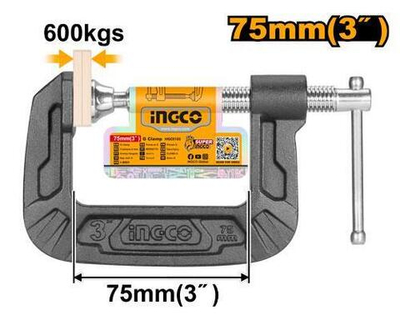 Струбцина G-образная 75 мм INGCO HGC0103 INDUSTRIAL