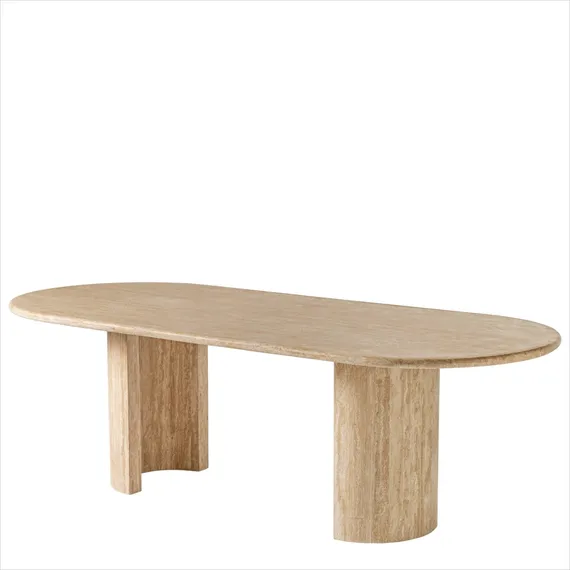 Обеденный стол Thiennes из травертина, 240х100 см