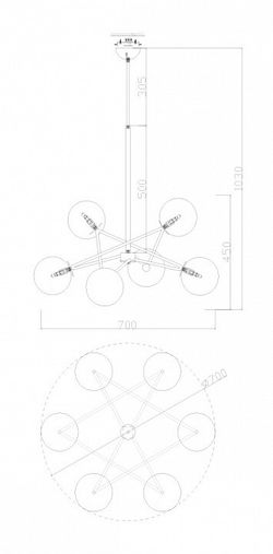 Люстра на штанге Freya Bumble FR5144PL-06TR
