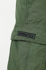 Брюки муж. карго AERONAUTICA 1515 зеленый тонкий хлопок