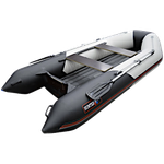 Лодка ПВХ Hunterboat Хантер Классика НД 345ЛКА Светло-Серый / Чёрный