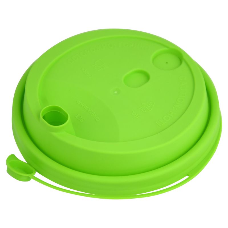 Крышка стакана Казахстан САЛАТОВАЯ матовая с клапаном D90 с питейником 50 шт/уп 20 уп/кор