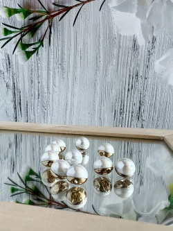 Декоративные пуговицы Жемчужина круглая 10