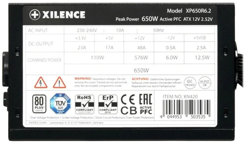 Блок питания Xilence Performance C+ XN420 650W 650 Вт