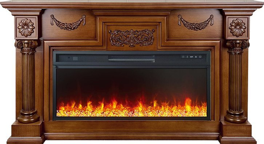 Каминокомплект London - Орех с очагом Vision 42 LED