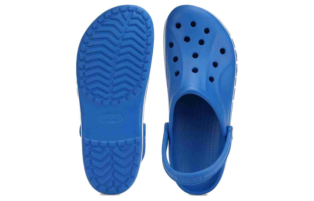 Crocs Bayaband Clog comfortable and lightweight hole shoes for men and women with the same style of blue and white porcelain blue