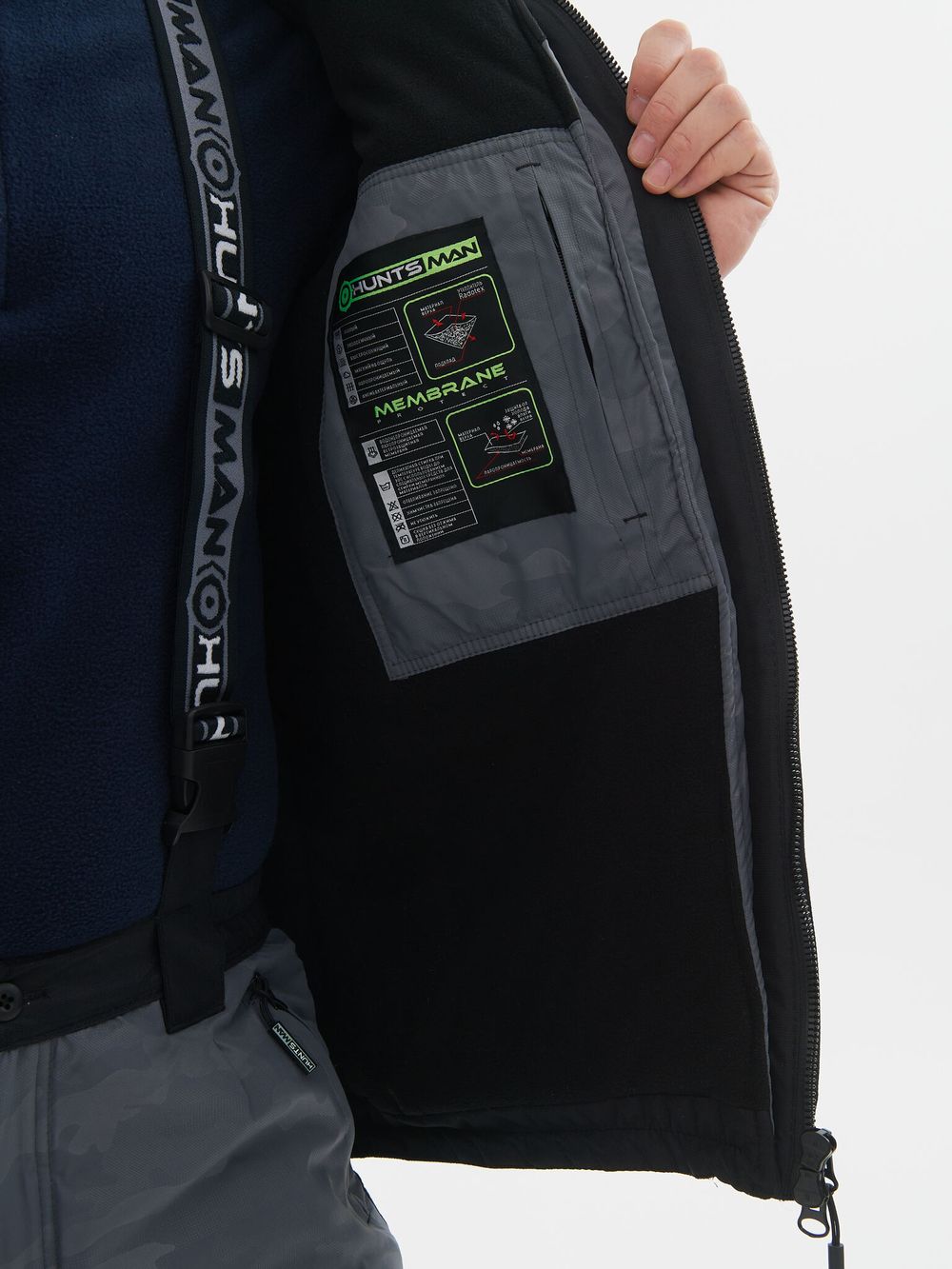 Костюм зимний Горка-Люкс ткань Breathable Camo цвет Серый