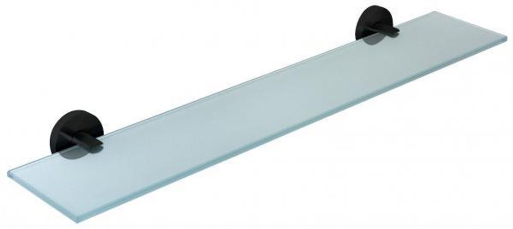 Полка для ванны 600 мм стекло/нерж. сталь NIZA 16856.N чёрный