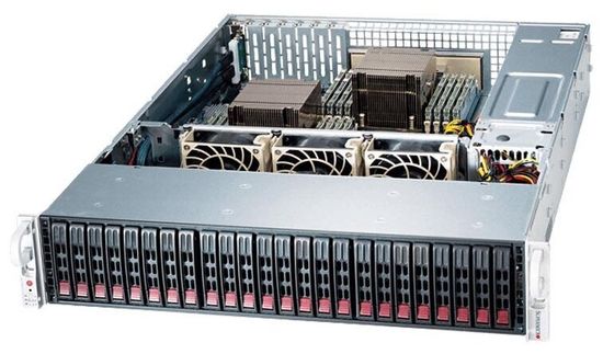 Сервер Supermicro SuperStorage 2029P-E1CR24L без процессора/без ОЗУ/без накопителей/2 x 1200 Вт/LAN 10 Гбит/c