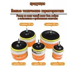 Круги полировальные для полировки кузова авто и фар, губка для автомобиля, насадки 100 мм