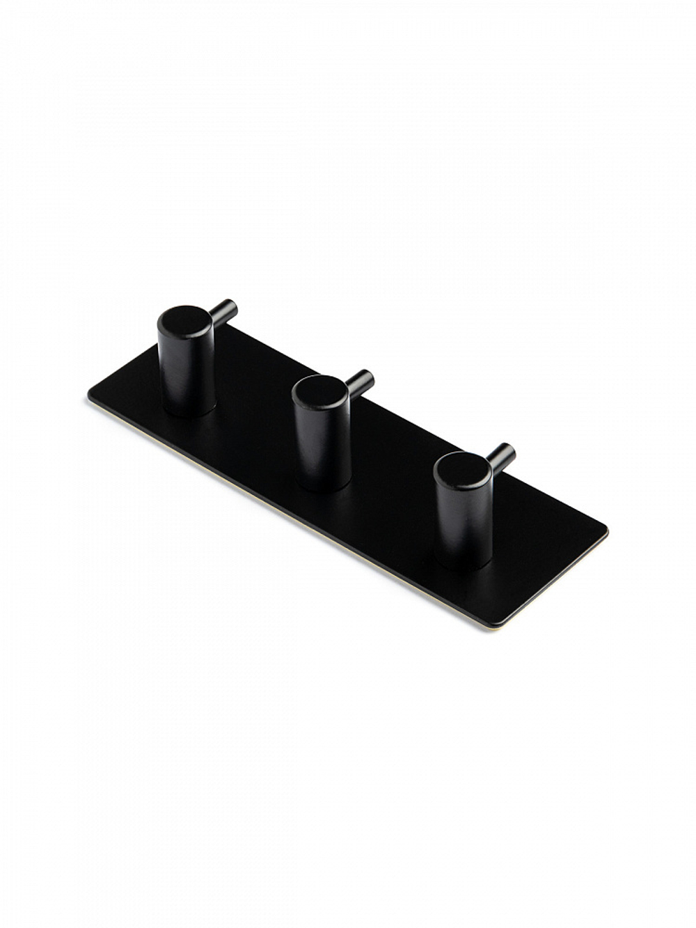 Крючок DeNASTIA на липучке 3шт 13,5x4,5x2,8, железо, черный