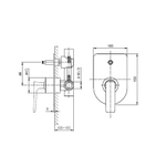 Смеситель для ванны встраиваемый WONZON & WOGHAND SHARK, Хром (WW-483700-CR)