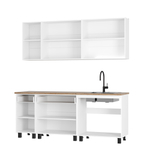 Кухня 2,0м Монтана Белый/Графит/Дуб кера