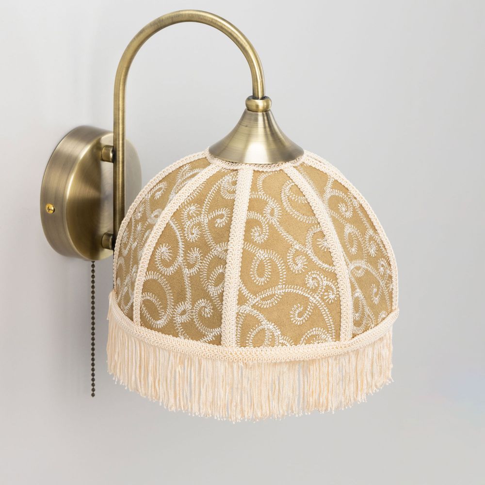 Citilux Базель CL407315 Бра с абажуром Вышивка и выключателем