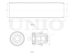 Комплект пыльник и отбойник UNIO DUC-50103