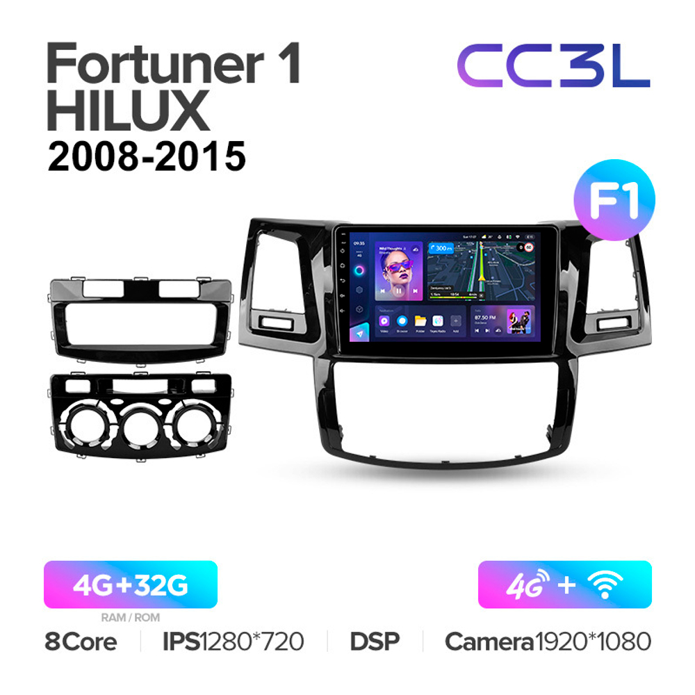 Teyes CC3L 9"для Toyota Hilux, Fortuner 2008-2015