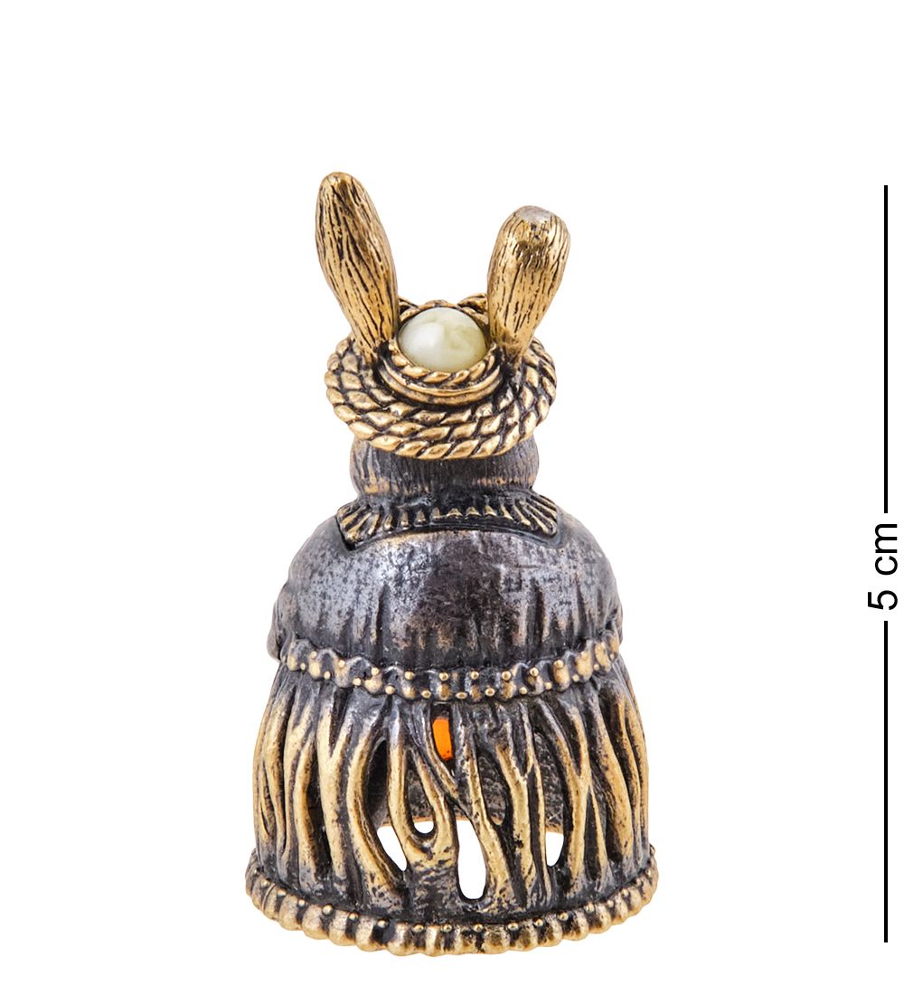 AM-3775 Колокольчик «Зайчиха» (латунь, янтарь)