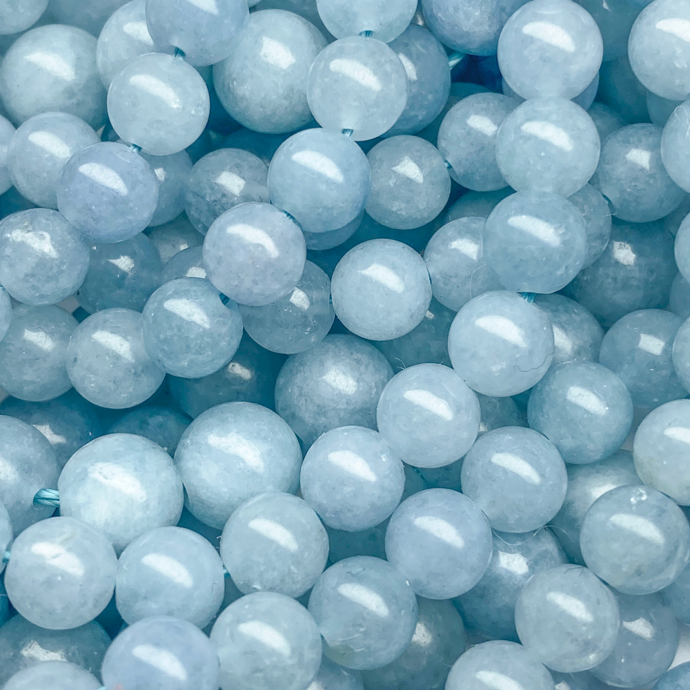 27014-6 Аквамариновый кварц шар 6мм 38см