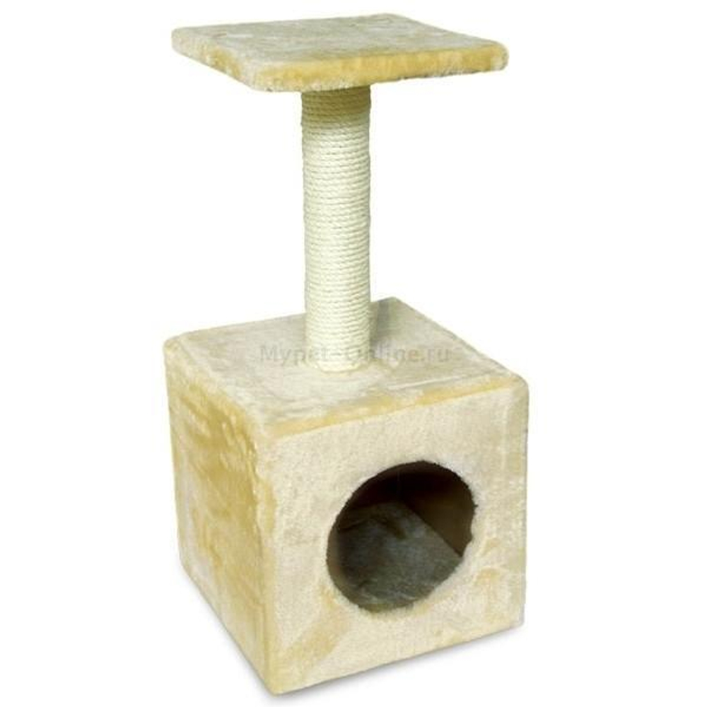 Игровой комплекс для кошек "Трибуна", бежевый, 300*300*650мм, Triol