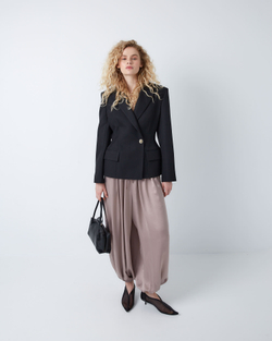 Жакет приталенный из шерсти Гуччи черный