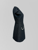 Платье Agdali Brand 1033 твидовое со стразами на карманах