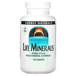 Source Naturals, «Микроэлементы жизни» без железа, 120 таблеток