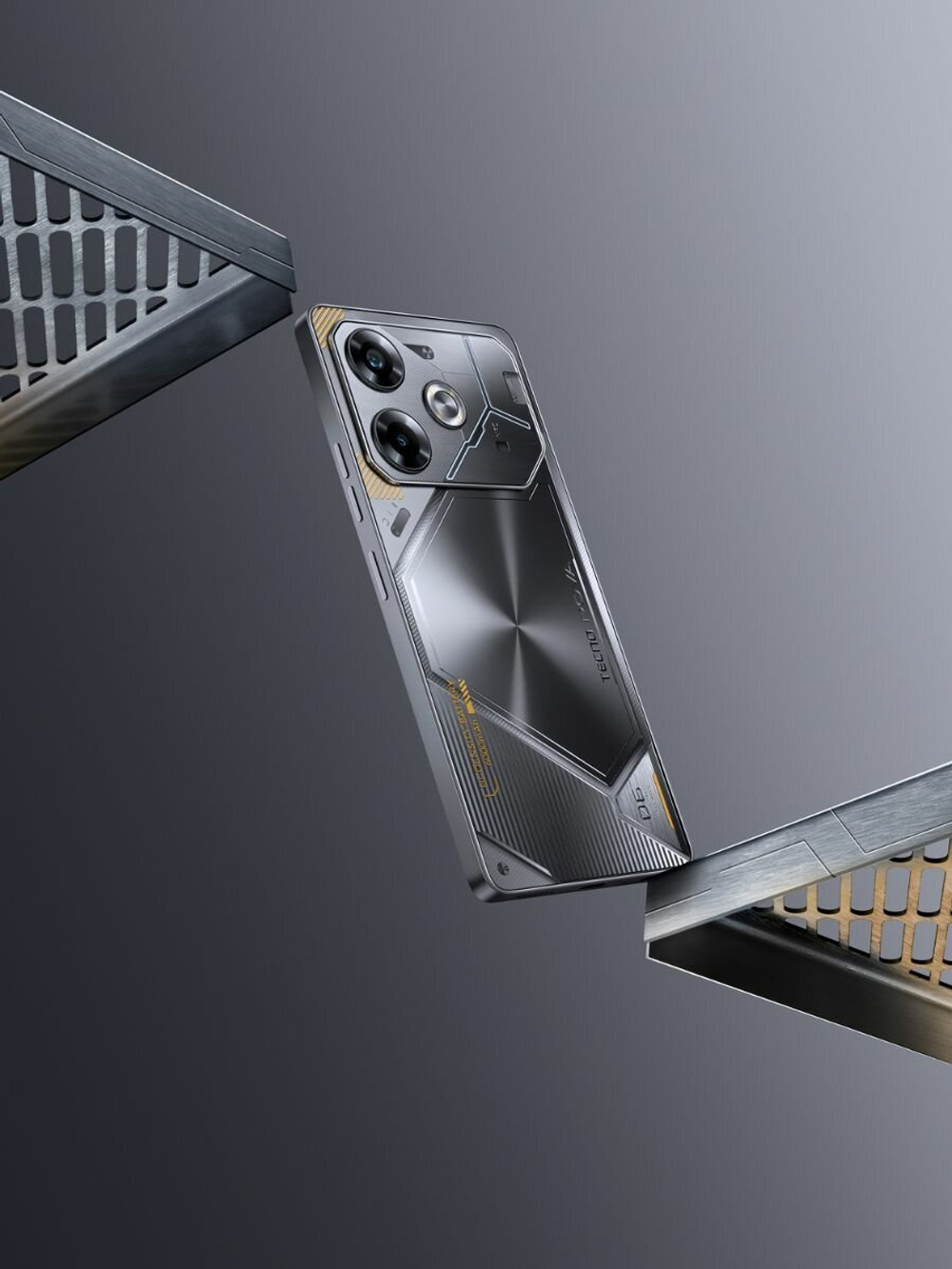 Смартфон Tecno Pova 6 8/256GB, Android 14, 120Гц, 6.8", Full HD, AMOLED, Meteorite Grey