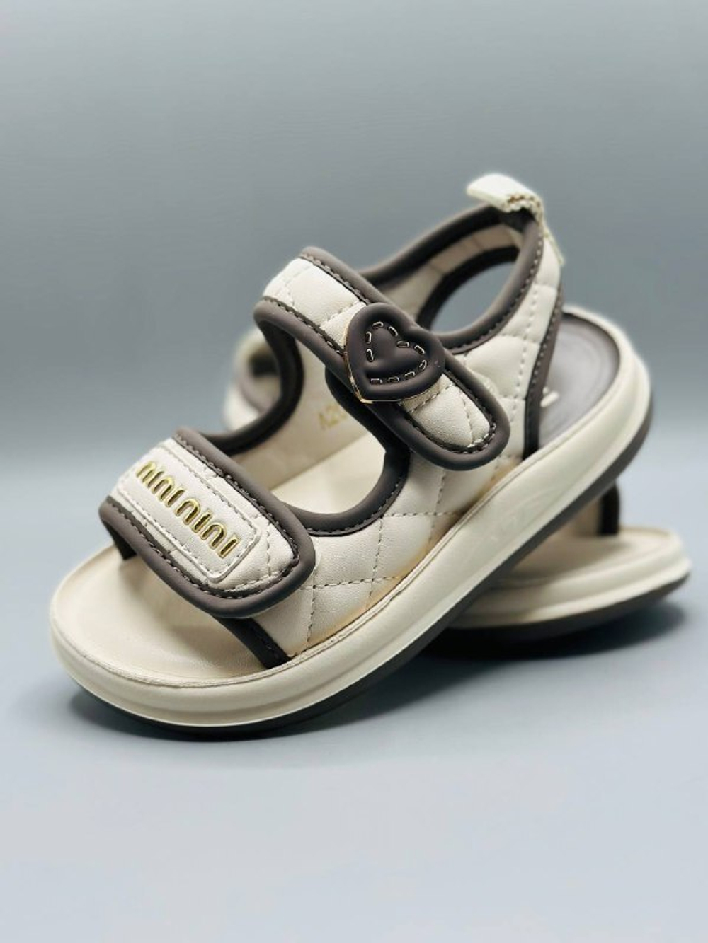 Детские кожаные босоножки Miu Miu