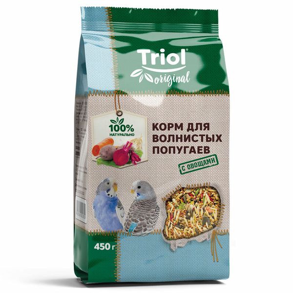 Корм для волнистых попугаев Triol Original с овощами