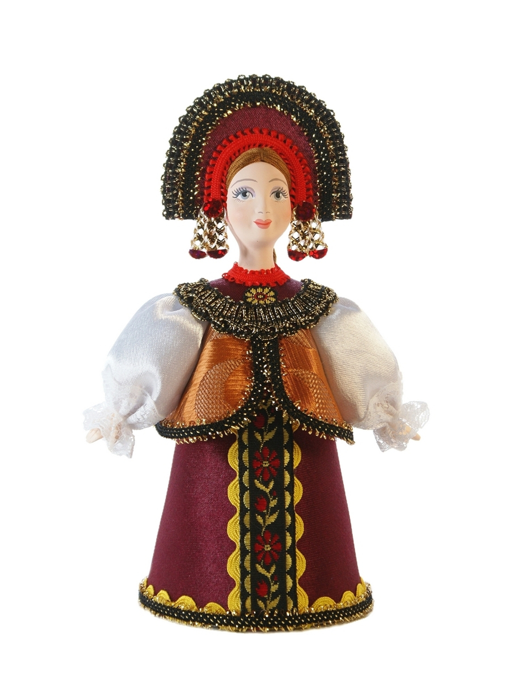 Кукла фарфоровая Варвара в праздничной одежде