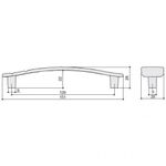 Ручка-скоба 128мм, отделка золото матовое "Милан"