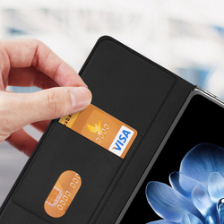 Чехол черного цвета с премиальной искусственной кожи от Dux Ducis для Xiaomi Mix Fold 4, серия Bril Series Case