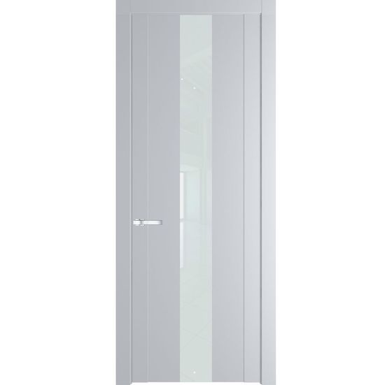 Межкомнатная дверь эмаль Profil Doors 1.9P лайт грей стекло белый лак