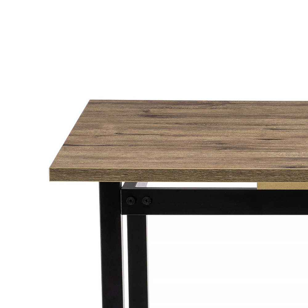 Стол деревянный Woodville Макта 140 дуб велингтон, черный матовый