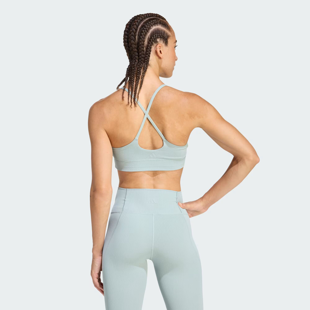 Спортивный бюстгальтер adidas All Me с легкой поддержкой из рибаны - ADIDAS