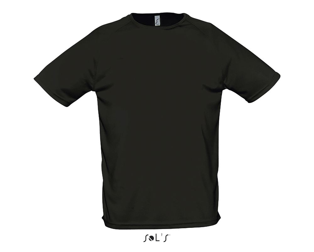 Футболка SPORTY, мужская, полиэстер 140. Чёрный  XXL