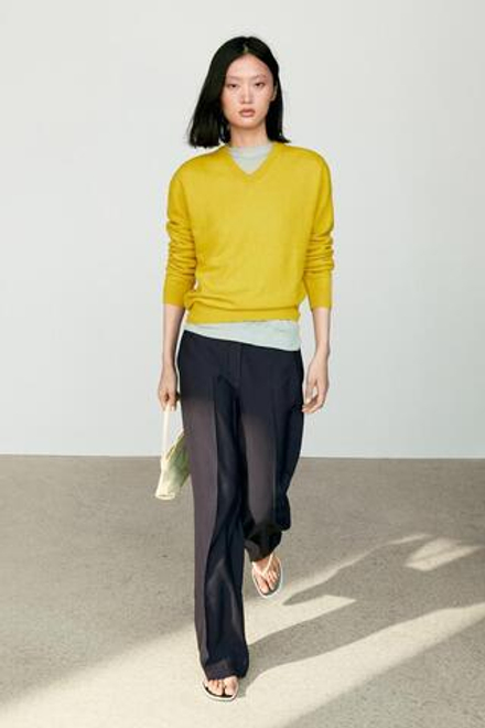 Massimo Dutti Свободные брюки прямого кроя, темно-синий