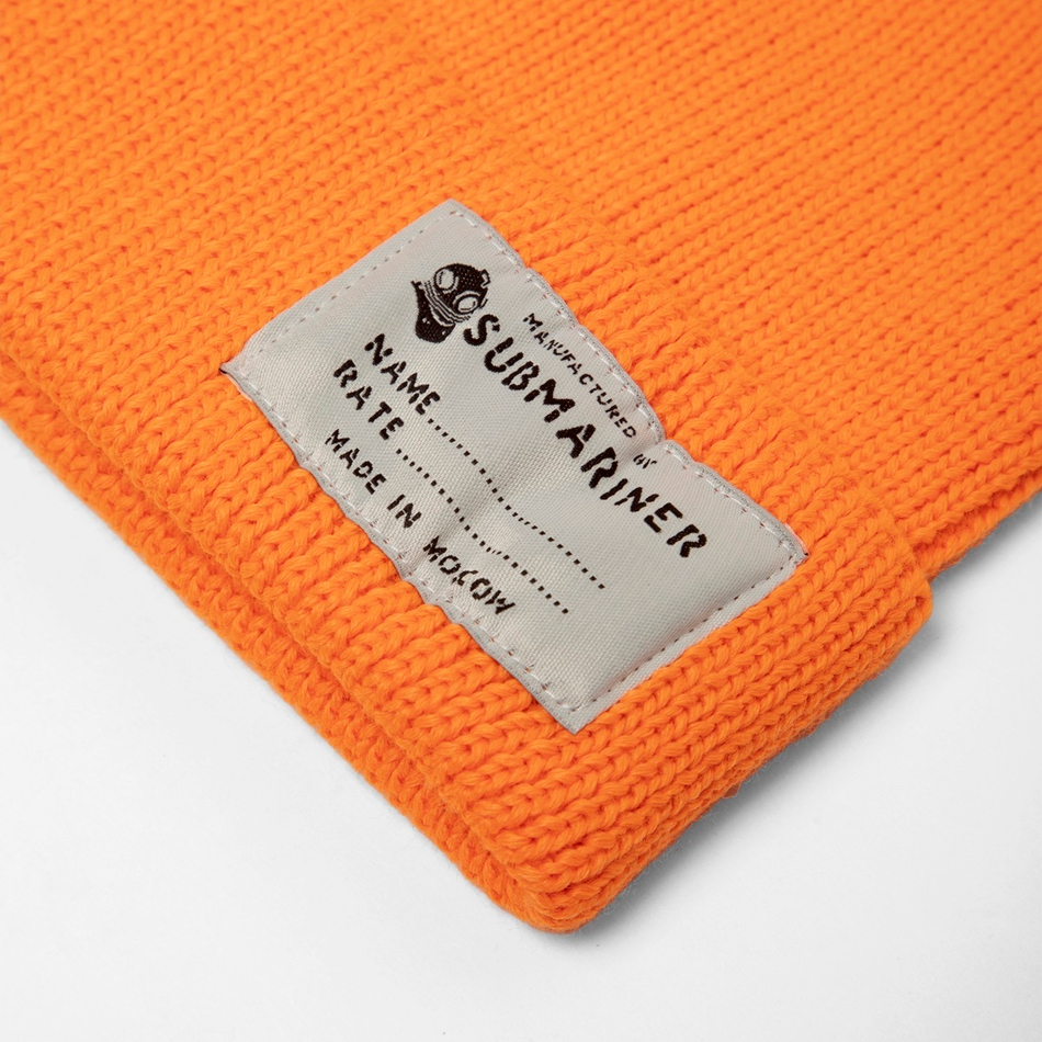 Beanie Hat Patch Name Orange