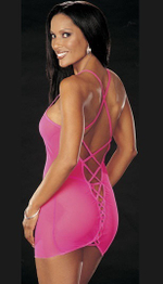 Сорочка с декоративной шнуровкой сзади