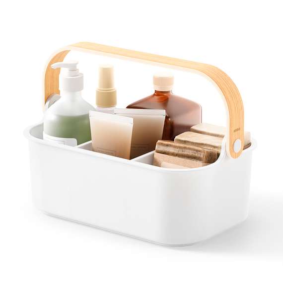 Органайзер bellwood, 28х13 см, белый/натуральное дерево