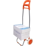 Тележка хозяйственная с сумкой (93*30*34см, колеса 16см,грузоподъемность до 30 кг) Оранжевая