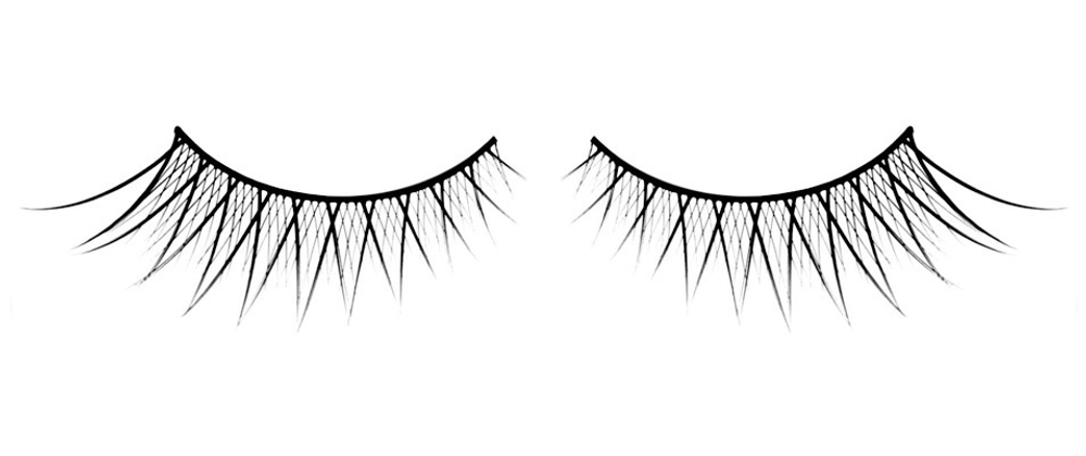 Черные накладные ресницы, удлиненные по краям Premium (Цвет: черный)