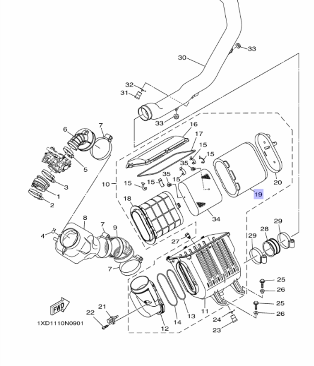 Фильтр воздушный Yamaha Viking