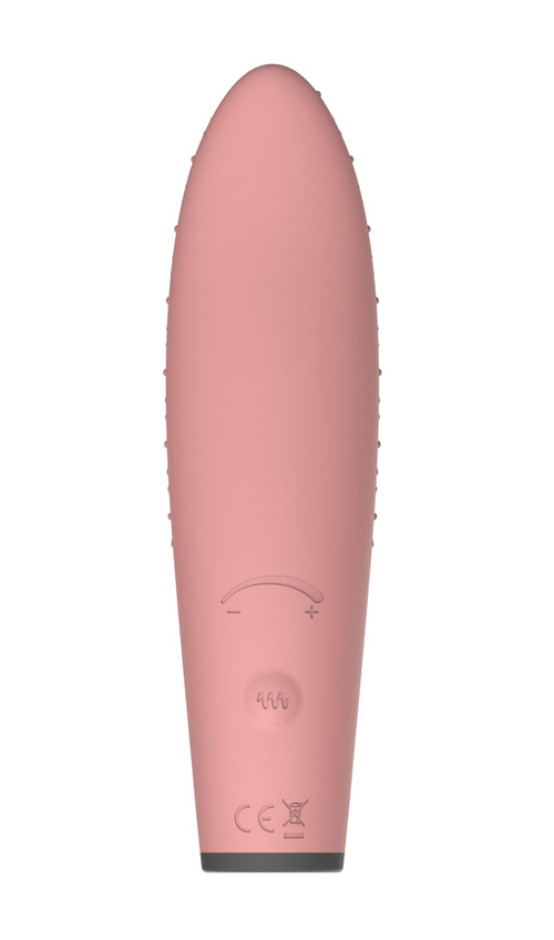 Розовый мини-вибратор с сенсорным управлением Lumi