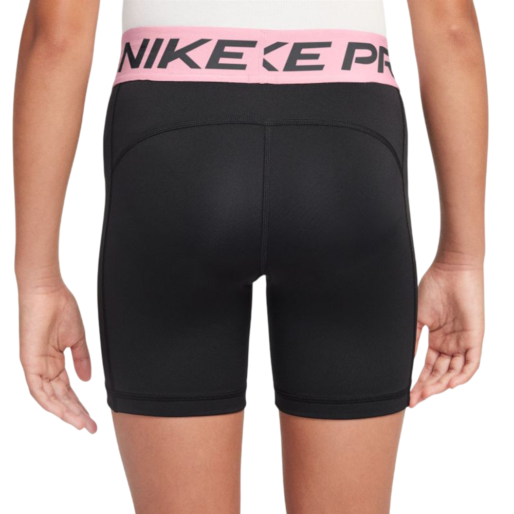 Детские шорты Nike Kids Pro Dri-Fit 5" - black/med soft pink/white
