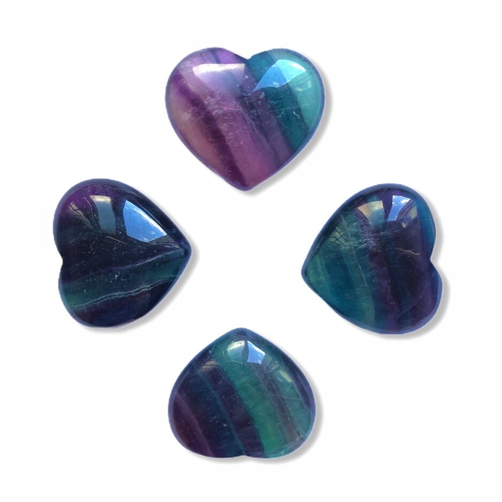 Сердце флюорит, 1 шт (16-18 гр)