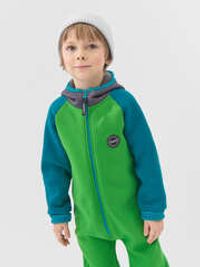 Комбинезон с карманами Колор блок "Зеленая мята" утепленный