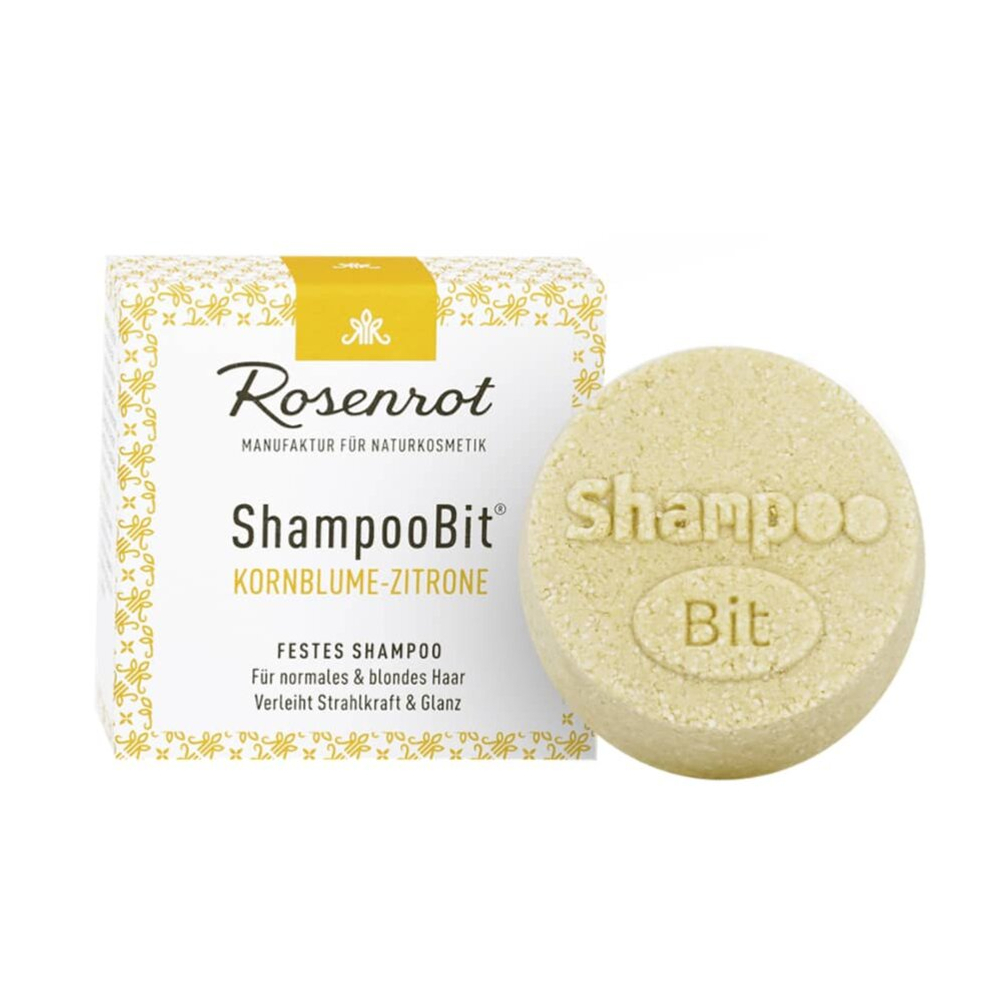 Твердый шампунь Rosenrot ShampooBit® Васильковый с лимоном (для нормальных и светлых волос), 55 гр