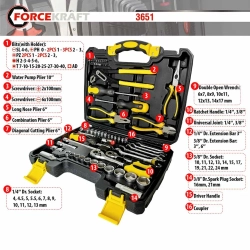 Набор инструментов 65пр. 1/4''3/8''(6гр.)(4-24мм) FORCEKRAFT FK-3651